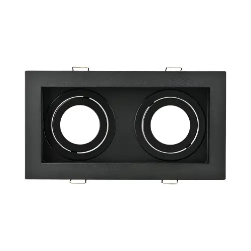 Braytron GU10 Ugradna Rozetna Kvadratna Dvostruka Crna/Crna BH03-05031
