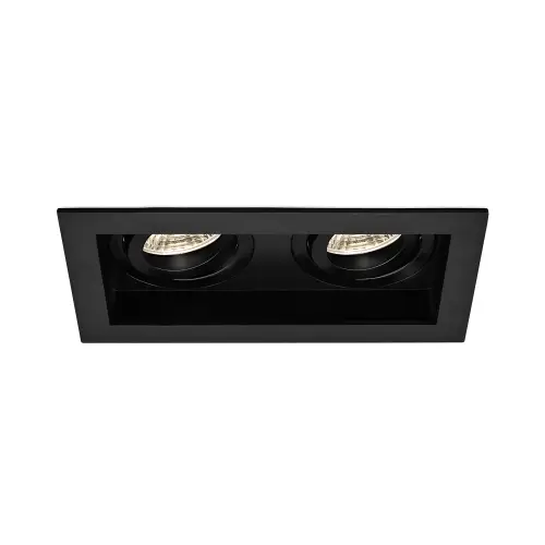 Braytron GU10 Ugradna Rozetna Kvadratna Dvostruka Crna/Crna BH03-05031