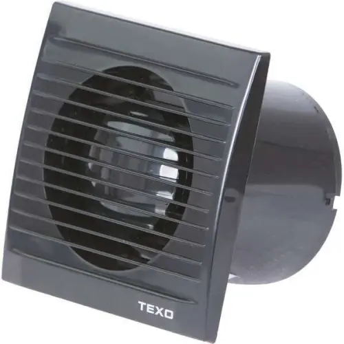 Texo ELITE Ventilator Fi120 SA KLAPNOM CRNI