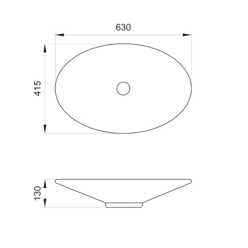 Elegant KS-630x415/160mm nadgradni lavabo