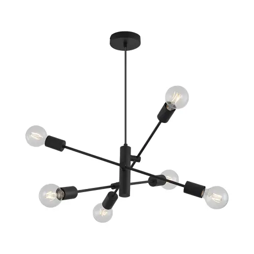 Braytron Plafonjera 6-Glava E27 Crni BV04-00044