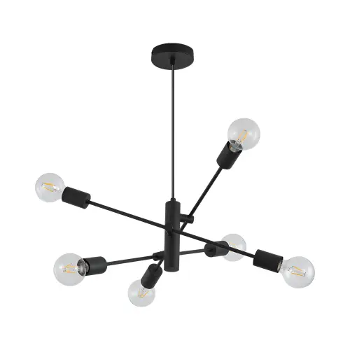 Braytron Plafonjera 6-Glava E27 Crni BV04-00044