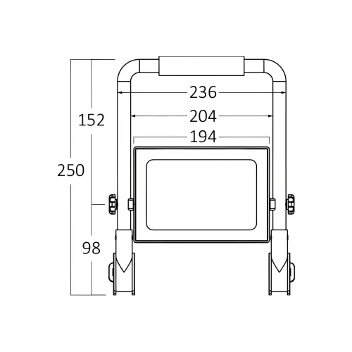 Braytron LED Radno Svetlo 50W Crni 6500K BT60-95031