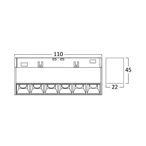 Braytron Magnetna Linearna Svetiljka 6W Beli CCT 48VDC BD60-01180