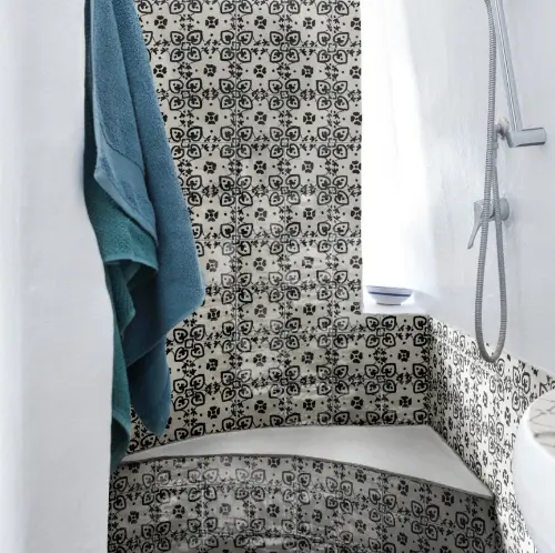 Marazzi Memoria Decor Tappeto 2 Nero Lux 15x15cm MANN