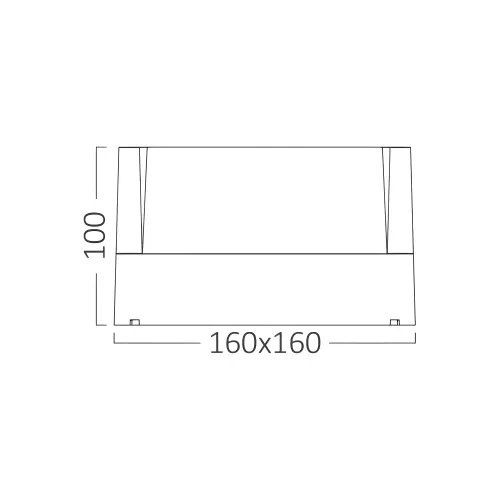 Braytron LED Zidna Svetiljka Kvadratna 15W Crni 3000K IP65 BG38-01101
