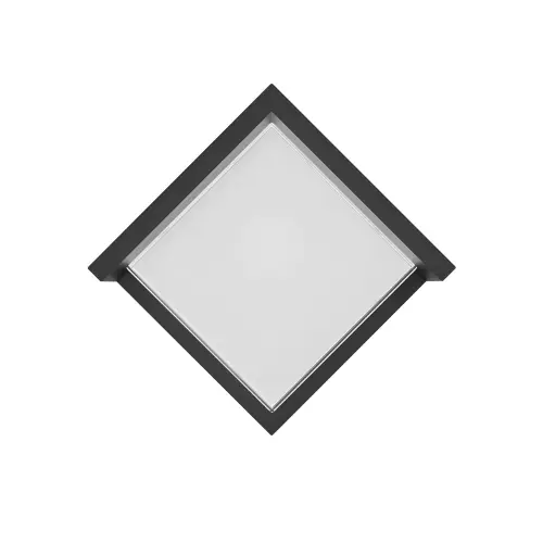 Braytron LED Zidna Svetiljka Kvadratna 15W Crni 3000K IP65 BG38-01101
