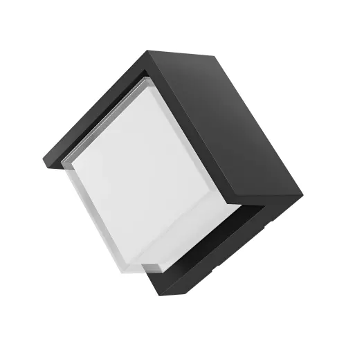 Braytron LED Zidna Svetiljka Kvadratna 15W Crni 3000K IP65 BG38-01101