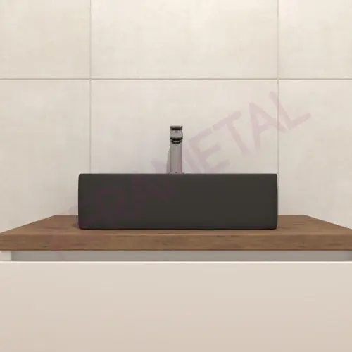 Elegant 480x370/130mm CRNI MAT nadgradni lavabo