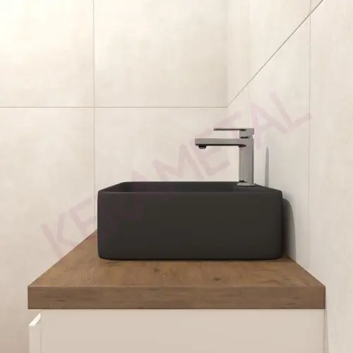 Elegant 480x370/130mm CRNI MAT nadgradni lavabo