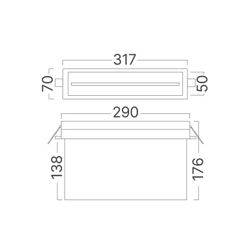 Braytron Panik Svetiljka LED 2W Ugradna IP20 Bela BC14-01120