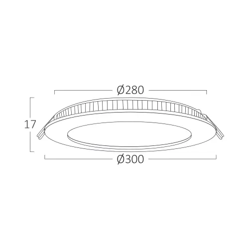 Braytron LED Panel Ugradni Okrugli 10" 24W Beli 4000K BP01-42410