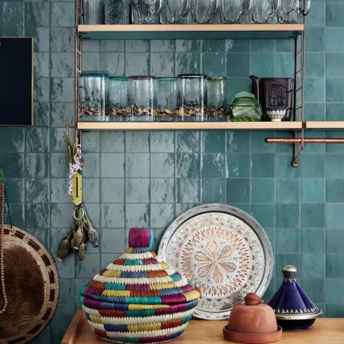 Marazzi Crogiolo Zellige 10X10 Petrolio Lux M5P6