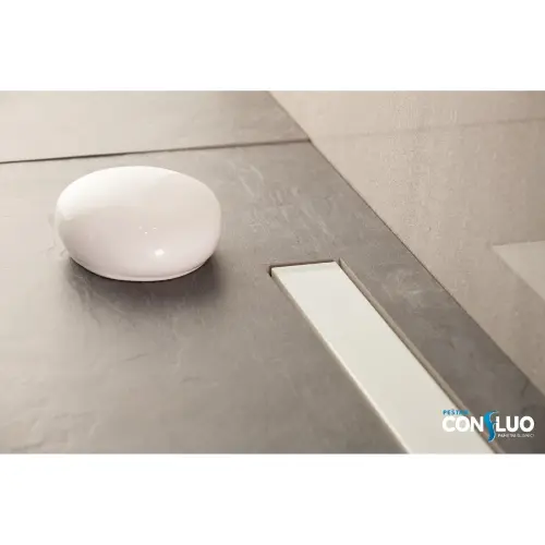 Peštan Frameless belo staklo 550mm