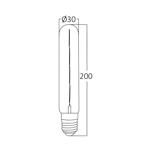 Braytron Dimabilna LED Filament Sijalica T30 6W E27 Amber 2200K BB62-60620