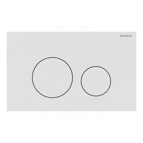 Geberit Sigma40 Round tipka za dvokoličinsku tehniku ispiranja bela mat easy-to-clean 115.628.JT.1