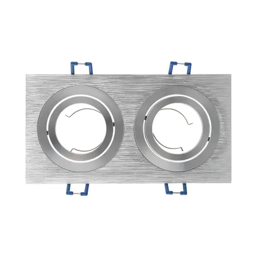 Braytron GU10 Ugradna Rozetna Kvadratna Dvostruka Aluminijum BH03-00123