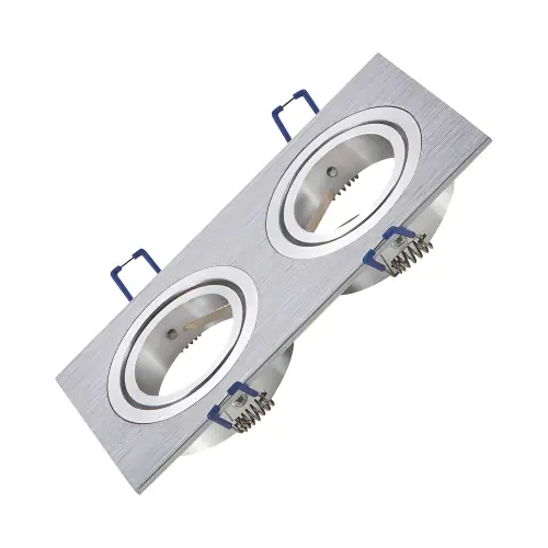 Braytron GU10 Ugradna Rozetna Kvadratna Dvostruka Aluminijum BH03-00123