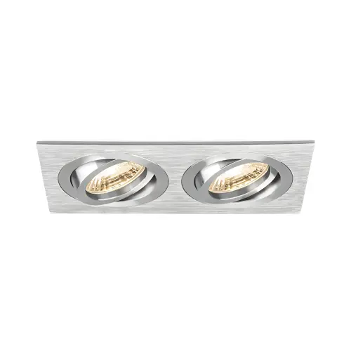 Braytron GU10 Ugradna Rozetna Kvadratna Dvostruka Aluminijum BH03-00123
