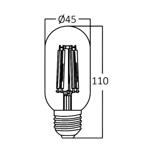 Braytron LED Filament Sijalica T45 4W E27 Amber 2200K BB39-00420