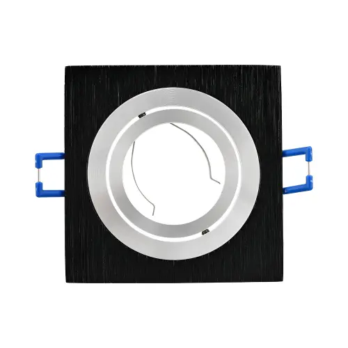 Braytron GU10 Ugradna Rozetna Kvadratna Jednostruka Crna BH03-00111