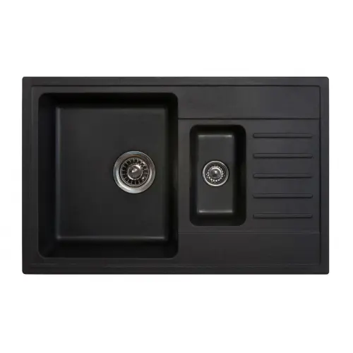 Metalac X Granit Quadro PLUS 1.5D 780x500 fi 90 sa sifonom Crna 158549