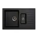 Metalac X Granit Quadro PLUS 1.5D 780x500 fi 90 sa sifonom Crna 158549