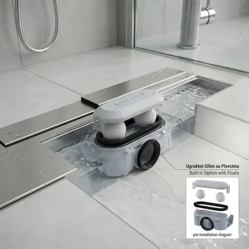Alca P065 SUVI sifon za plastičnu tuš kanalicu