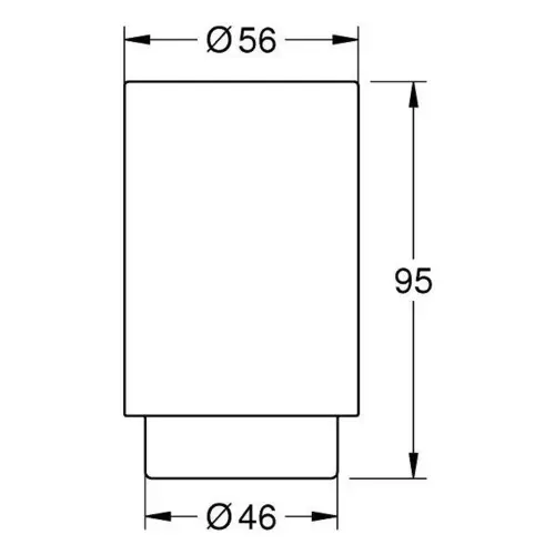 Grohe Selection Čaša 41029000 - tehnički crtež
