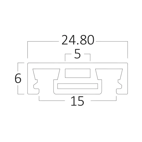 Braytron Magnetna Šina Nadgradna 2M Crni 48VDC BY41-02121