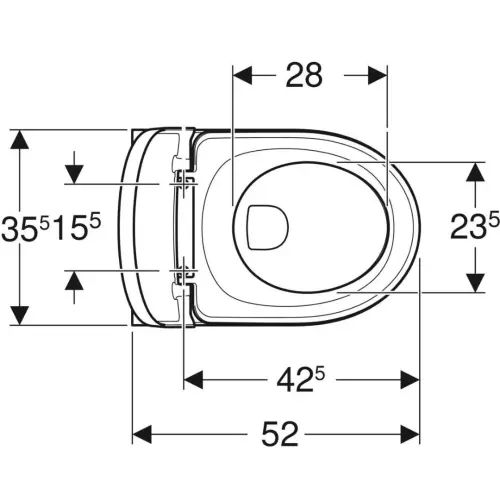 Geberit WC šolja konzolna Modo rimfree sa wc daskom 502.939.00.1