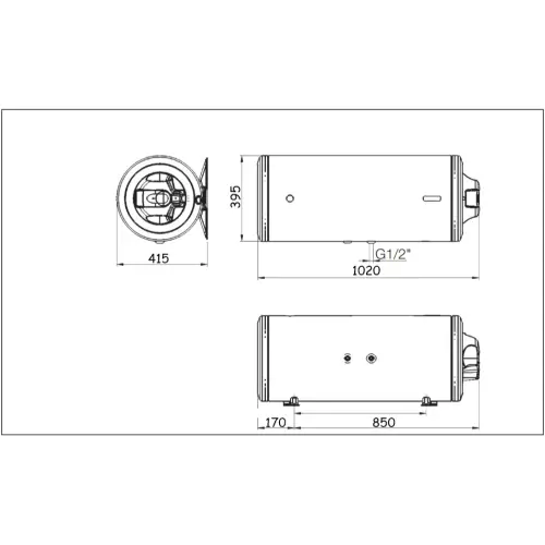 Metalac Hydra EZV P80 HD Emajl 111444 - tehnički crtež