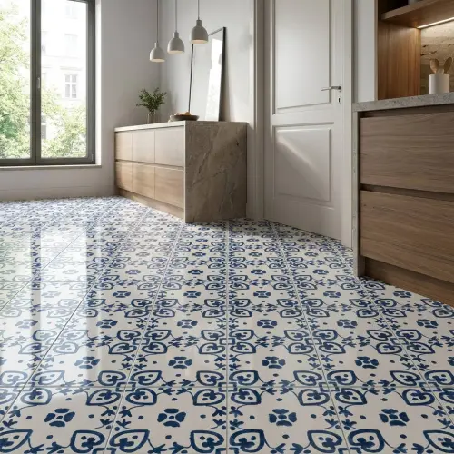 Marazzi Memoria Decor Tappeto 2 Blu Lux 15x15cm MANH