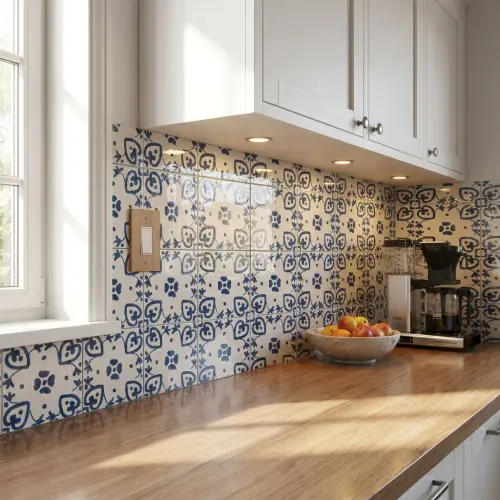 Marazzi Memoria Decor Tappeto 2 Blu Lux 15x15cm MANH