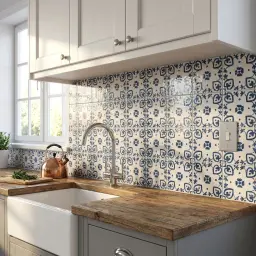 Marazzi Memoria Decor Tappeto 2 Blu Lux 15x15cm MANH