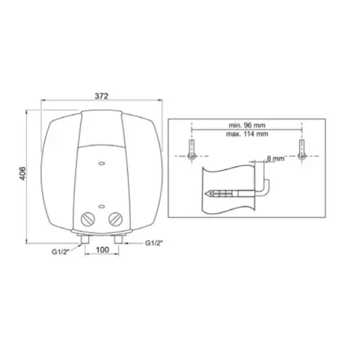 Bosch TR2000T 10L B VM - tehnički crtež
