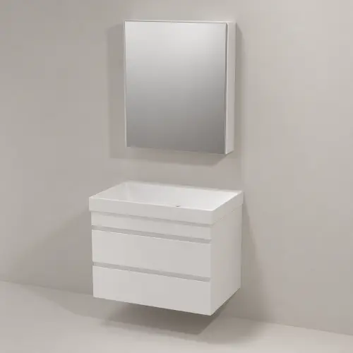 Kolpa San Naomi Set 60cm Bela (Ormarić sa umivaonikom + Ogledalo/ormarić)