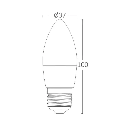 Braytron LED Sijalica Sveća 5W E27 6500K BA09-00523