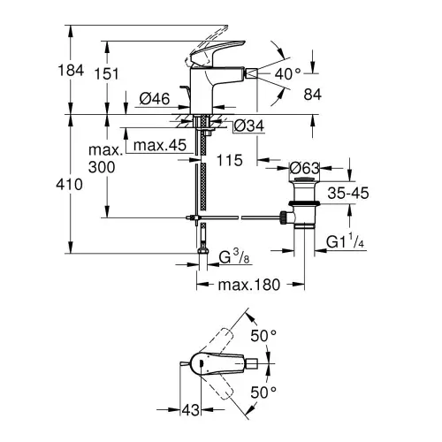 Grohe Eurosmart za bide S SIZE 32929003