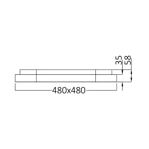 Braytron LED Plafonjera Kvadratna 36W Beli CCT IP20 BH17-00780