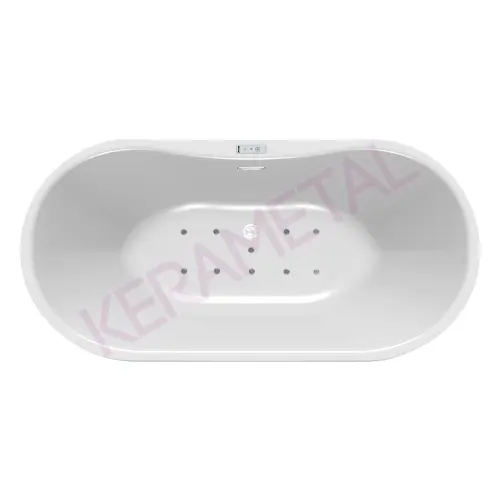 Kolpa Samostojeća Masažna Kada Comodo-FS 185x90/MO-V Black&White 591820