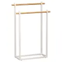 Tendance Držač peškira sa dve prečke 53X20X82CM METAL BAMBUS/BELA
