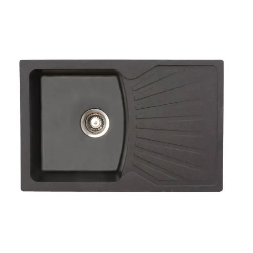 Metalac X Granit Quadro PLUS 770x500 fi 90 sa sifonom Crna 137410