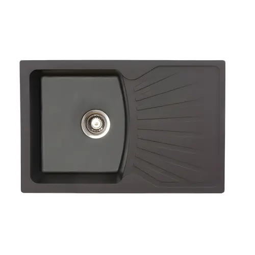 Metalac X Granit Quadro PLUS 770x500 fi 90 sa sifonom Crna 137410