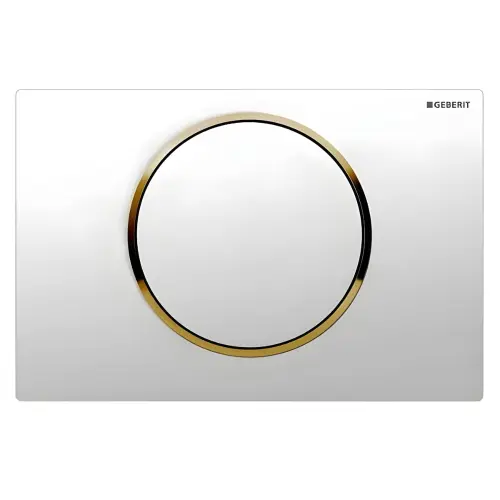 Geberit tipka Sigma 10 Bela/pozlaćena/bela 115.758.KK.5