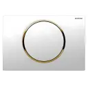 Geberit tipka Sigma 10 Bela/pozlaćena/bela 115.758.KK.5
