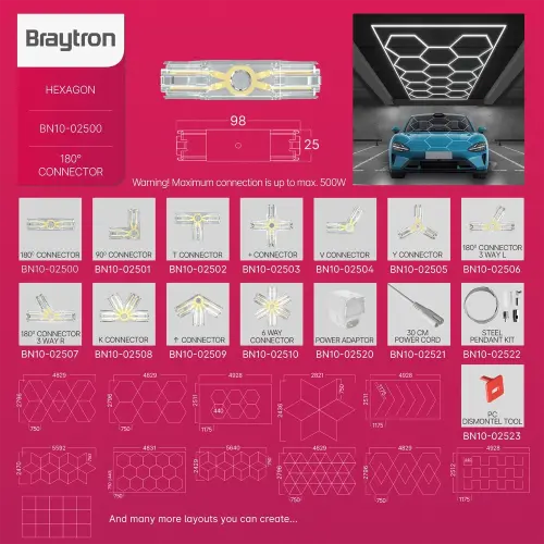 Braytron Hegza Konektor 180° BN10-02500