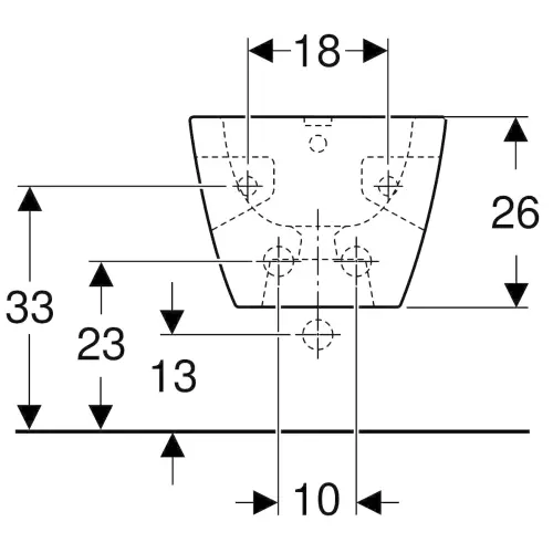 Geberit Selnova Square bide konzolni 501.547.01.1