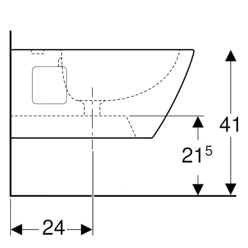 Geberit Selnova Square bide konzolni 501.547.01.1