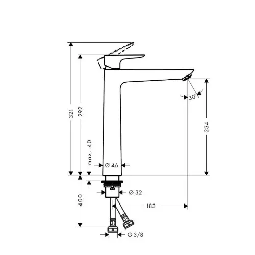 Hansgrohe Talis E 240 za lavabo71716000